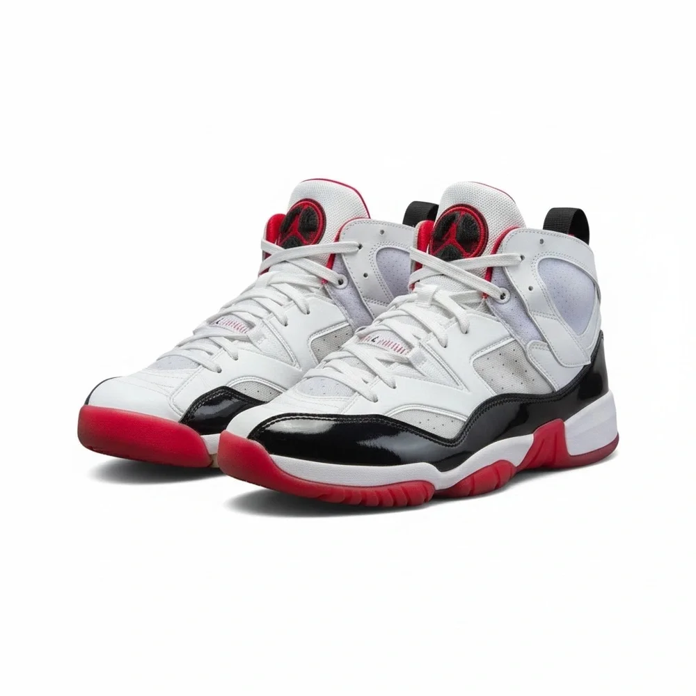 Jordan Jumpman Two Trey White Black University Red DO1925-106 Mens 14